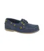 Womens/ladies Leather Boat Shoes Navy Rdek-1