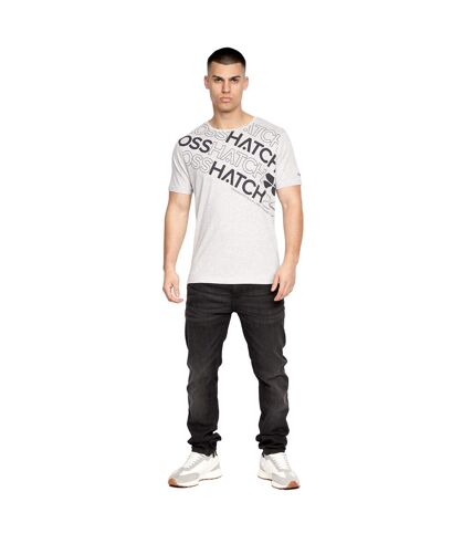 Crosshatch Mens Alstan T-Shirt (Pack of 2) (Navy/Grey Marl)