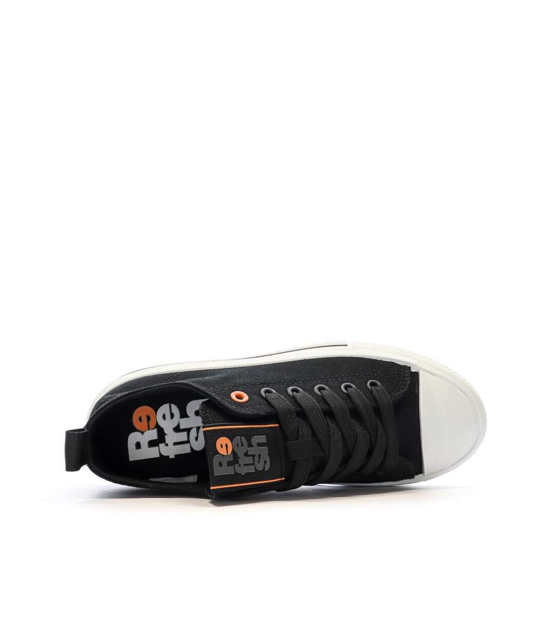 Baskets basses noires femme refresh lona-4