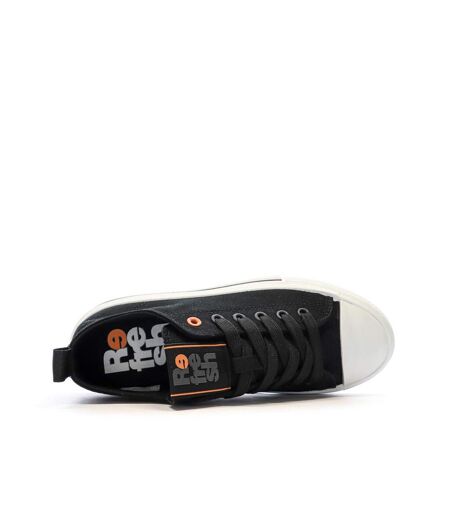 Baskets basses noires femme refresh lona