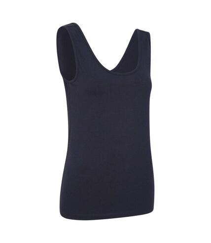 Womens/ladies organic scoop neck vest top navy Mountain Warehouse