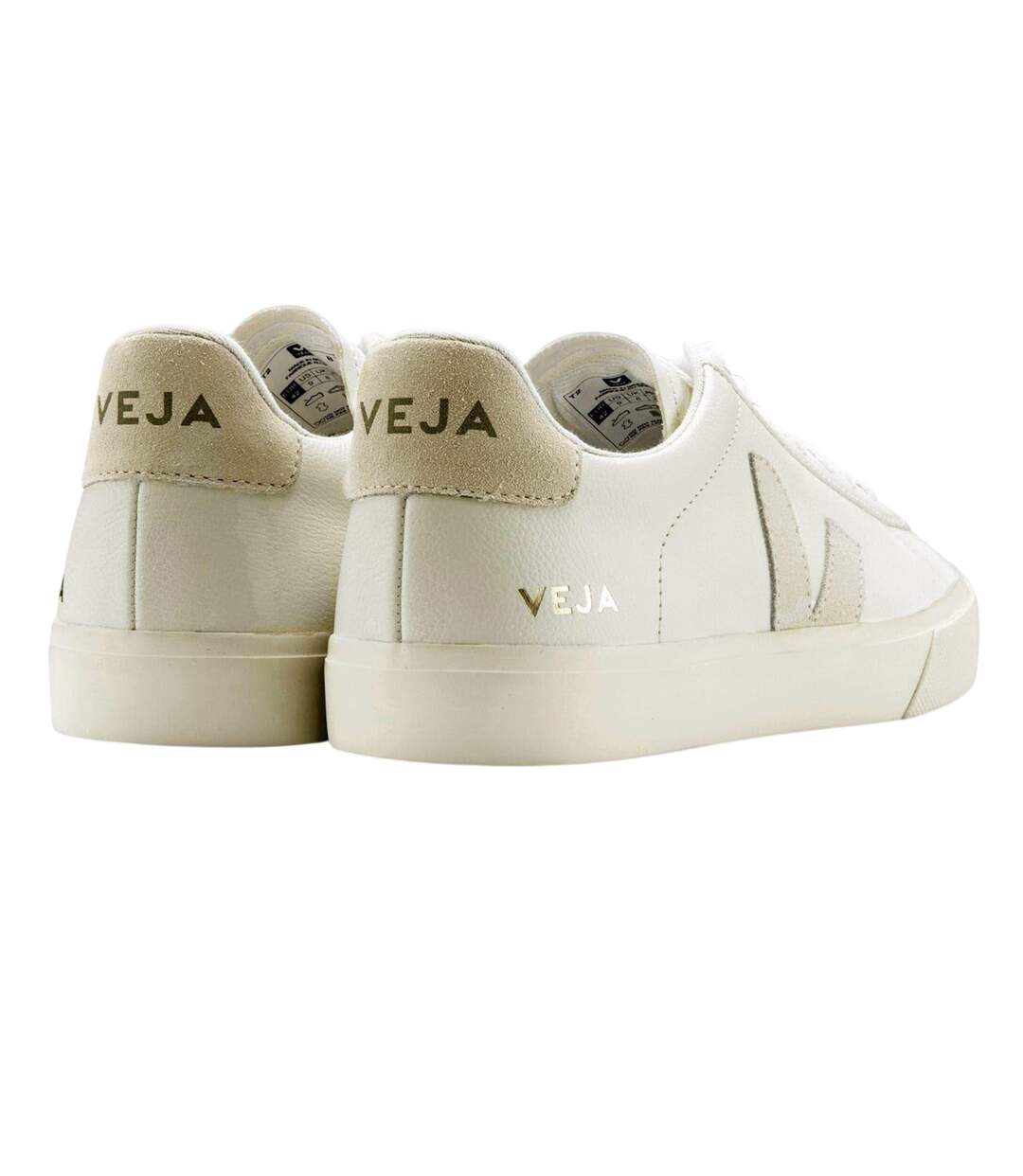 Womens/ladies Campo Leather Trainers White Natural Veja-2