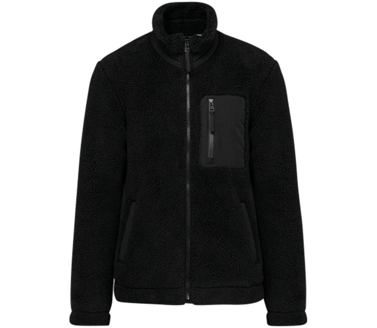 Veste en sherpa - Unisexe - PAT604 - noir-1