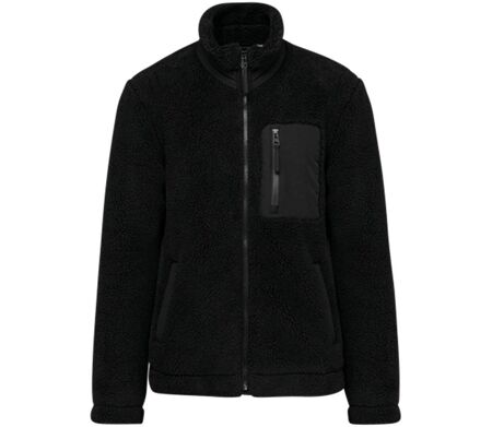 Veste en sherpa - Unisexe - PAT604 - noir