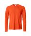 Mens Melange Long-sleeved T-shirt Blood Orange Clique-1