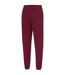 Mens college cuffed ankle jogging bottoms burgundy Awdis