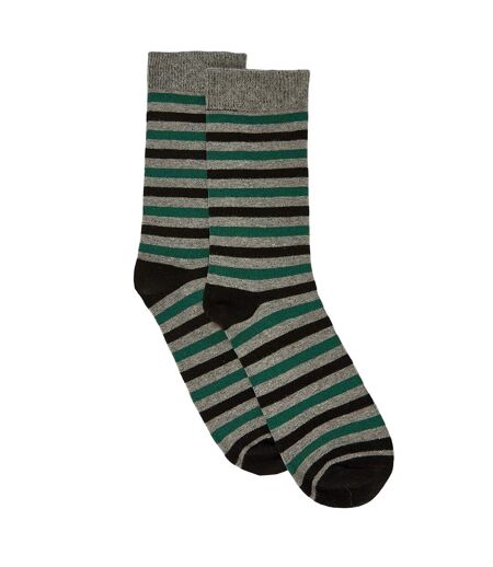 Pack of 3  Mens stripe socks  green Maine