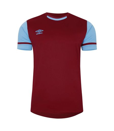 Mens cavelle jersey t-shirt new claret/sky blue Umbro