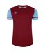 Mens cavelle jersey t-shirt new claret/sky blue Umbro-1