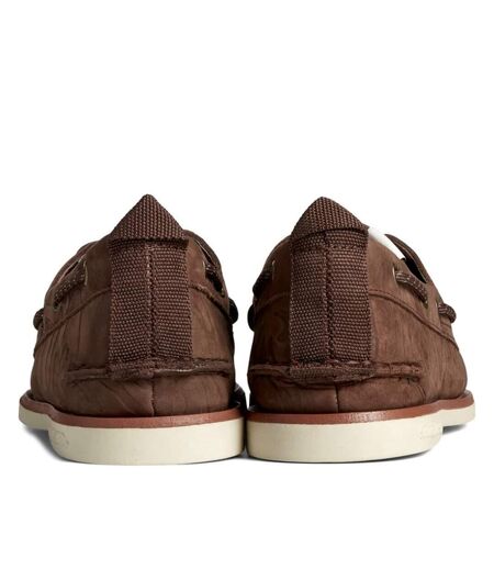 Sperry Mens Authentic Original Grain Leather Boat Shoes (Brown) - UTFS10009
