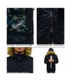 Parka à capuche avec fourrure Parka M906 bleu marine