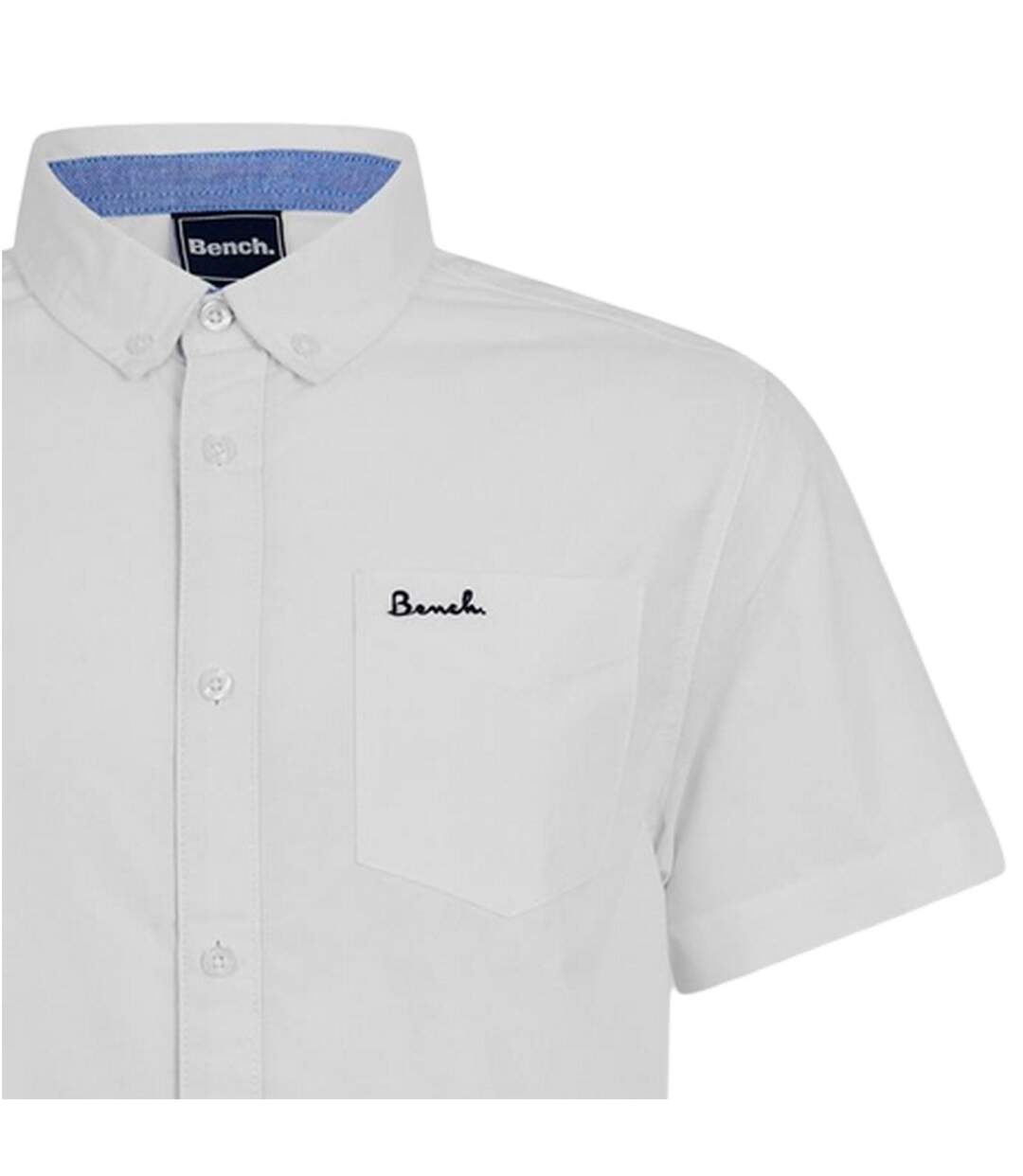 Chemise Manches Courtes Motif/style Uni Homme Blanc Bench-4
