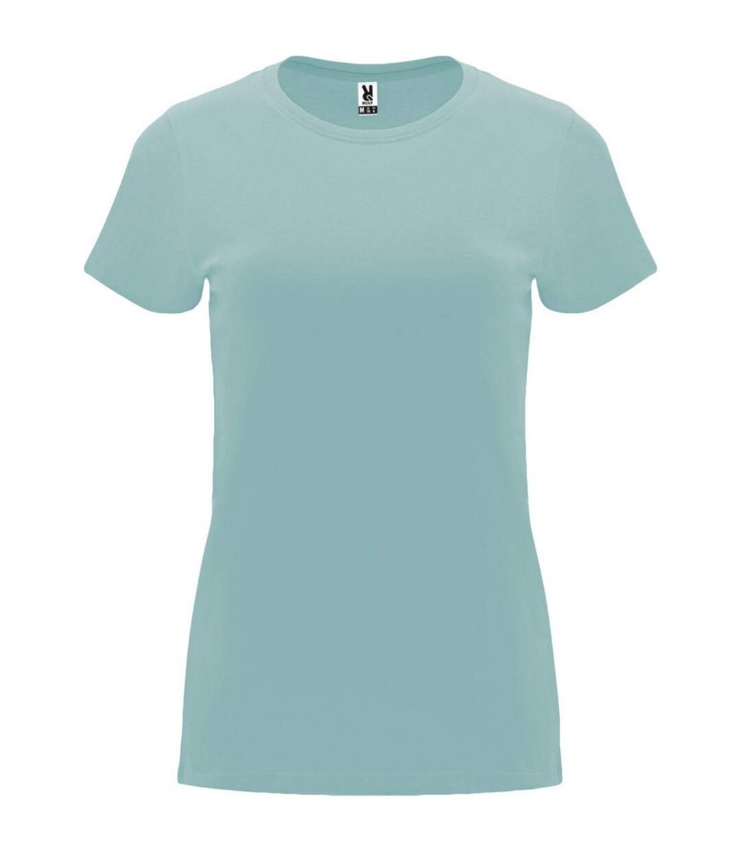 Womens/ladies capri short-sleeved t-shirt washed blue Roly-1