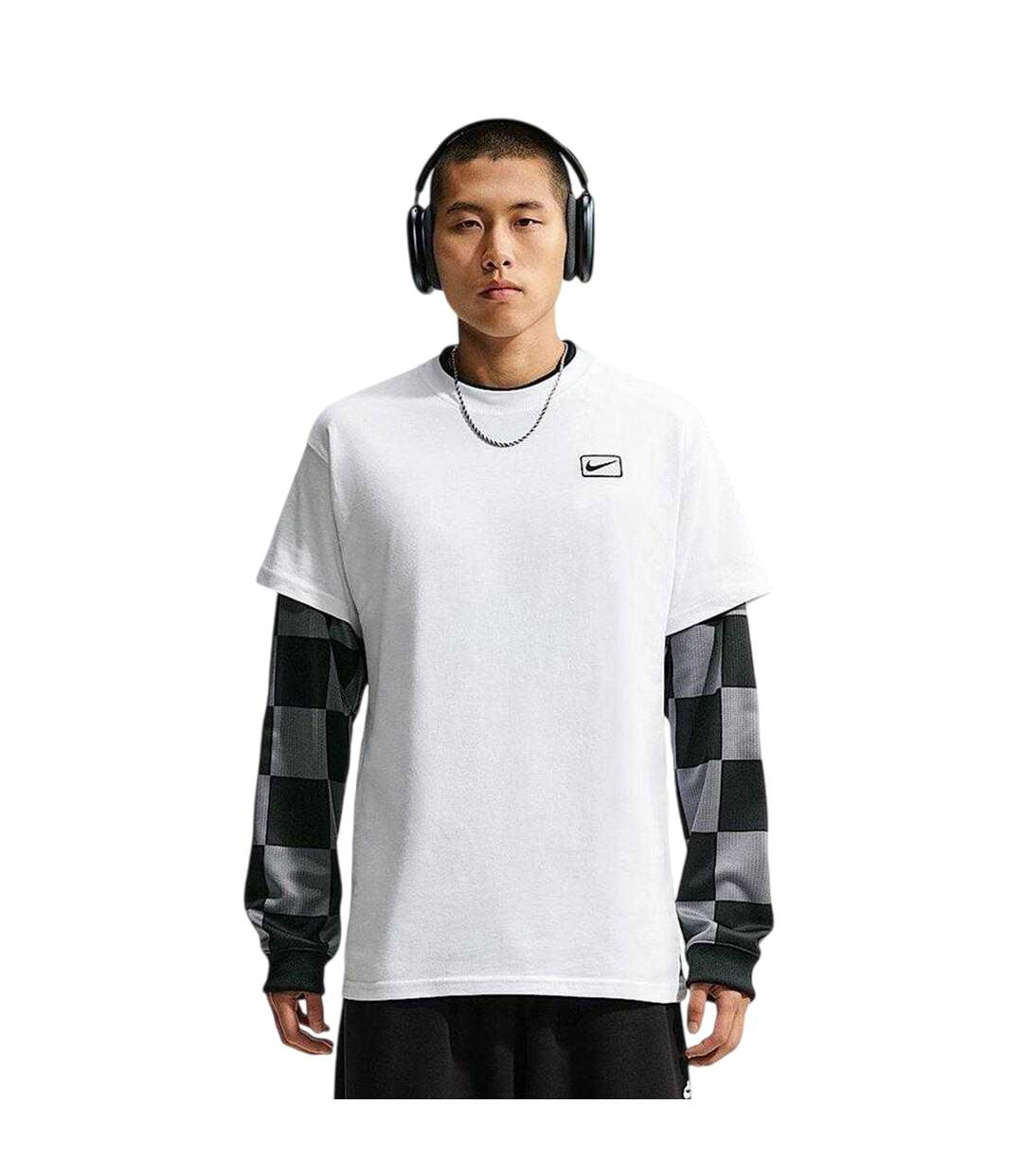 T-shirt Régulier À Col Ras Du Cou Et Manches Courtes  Blanc Nike-1