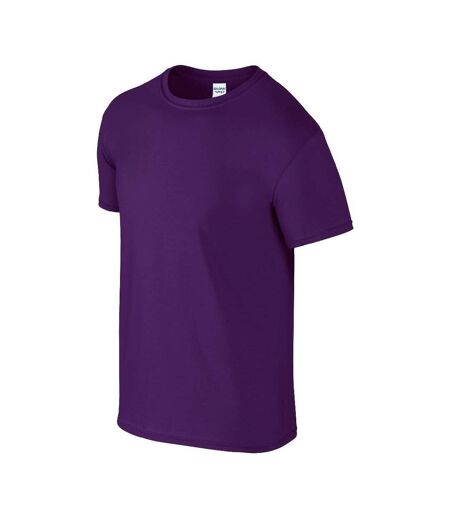 Mens Soft Style Ringspun T Shirt Purple Gildan
