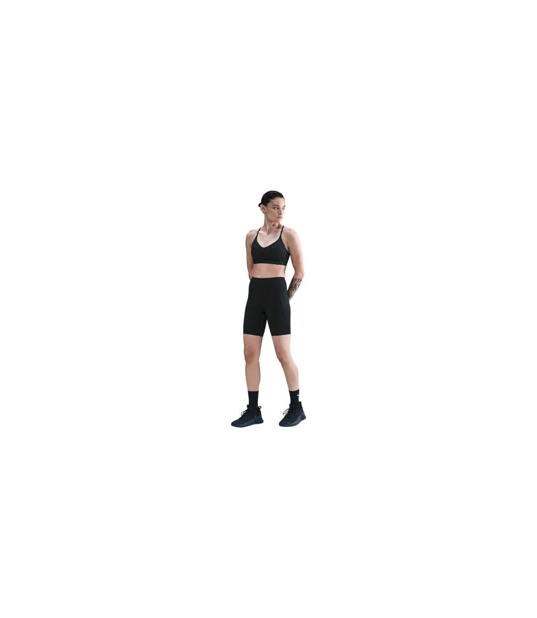 Brassière De Sport Motif/style Imprimé Léopard Indy Femme Noir Anthracite Gris Nike-1