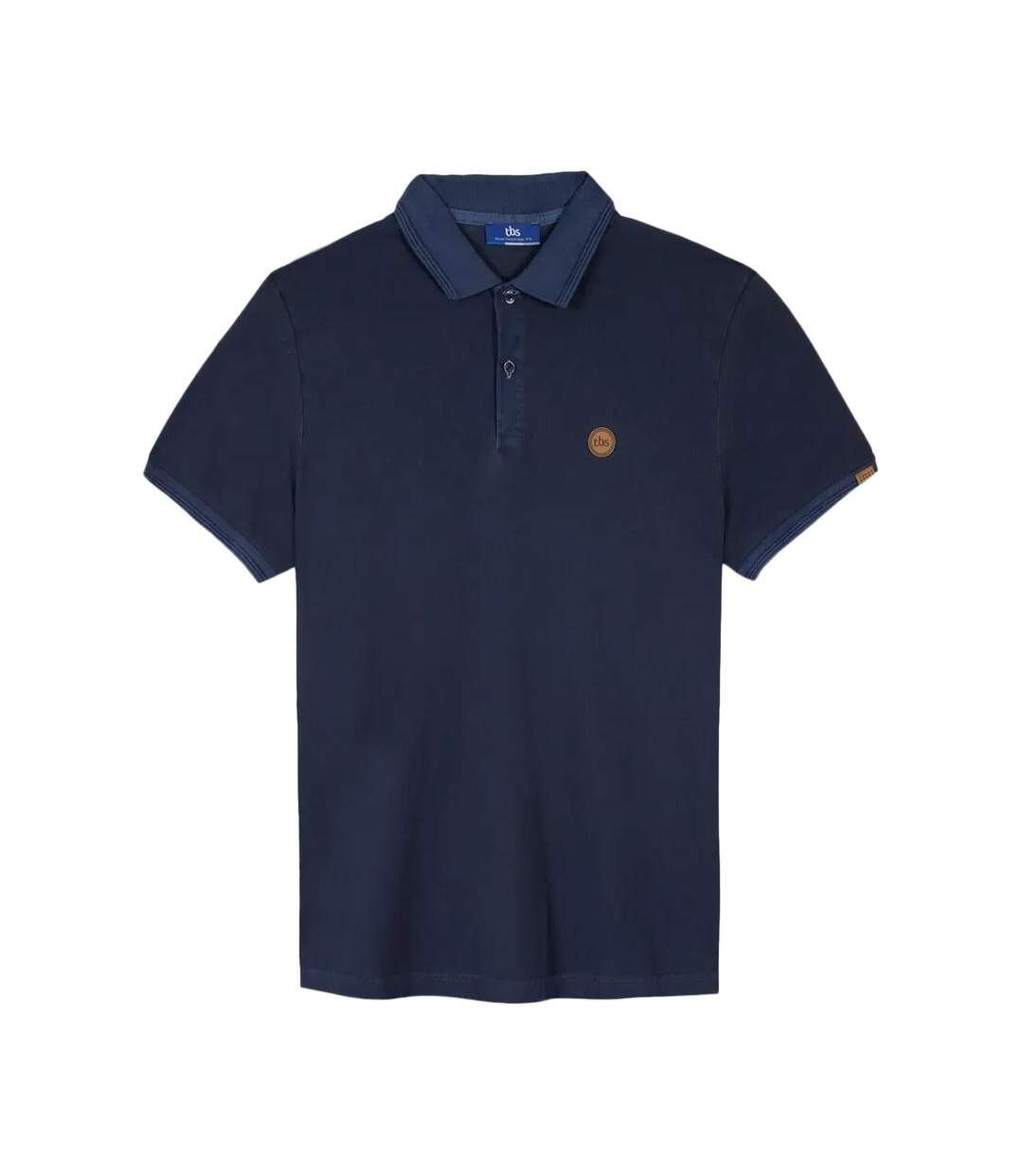 Polo marine/marron homme tbs jairo - 3xl-1