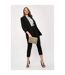 Womens/ladies Ruched Tall Blazer Black Dorothy Perkins-1