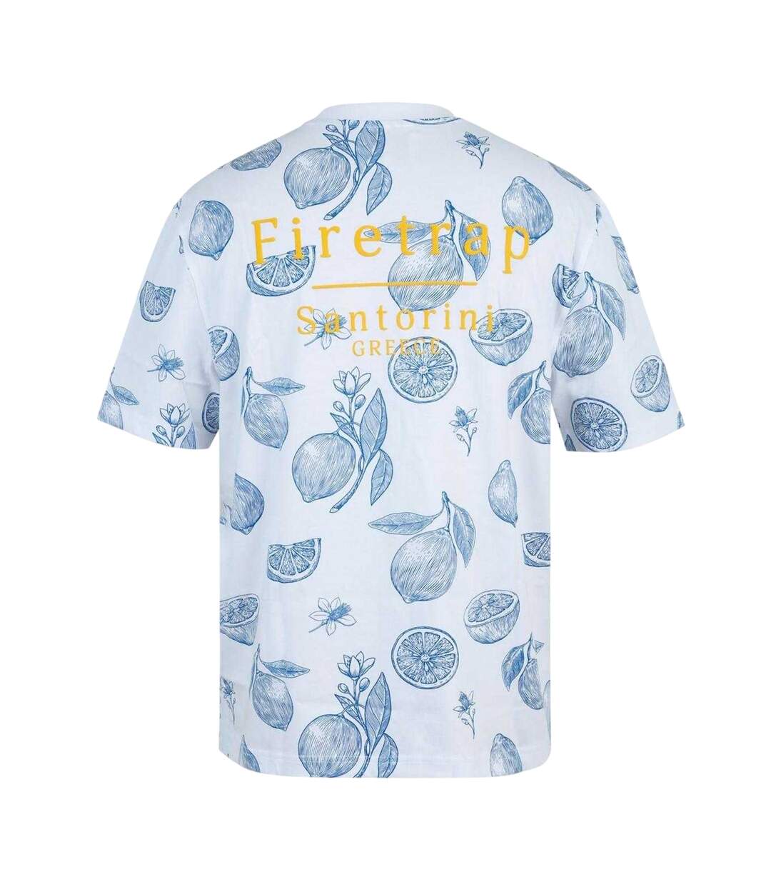 T-shirt Motif/style Citron Homme Blanc Firetrap-2