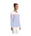 T-shirt Matelot Femme Blanc Bleu Roi Rouge SOLS-3