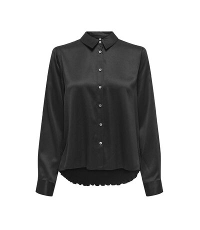 Chemisier Noir Femme Only Plisse - L