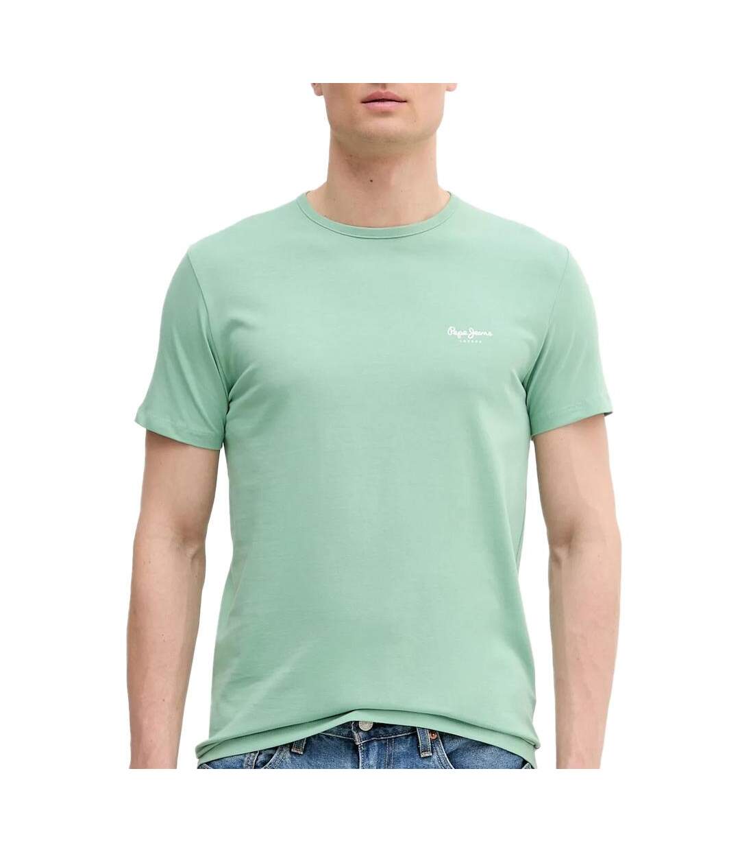 T-shirt vert clair homme pepe jeans original basic pm508212-1