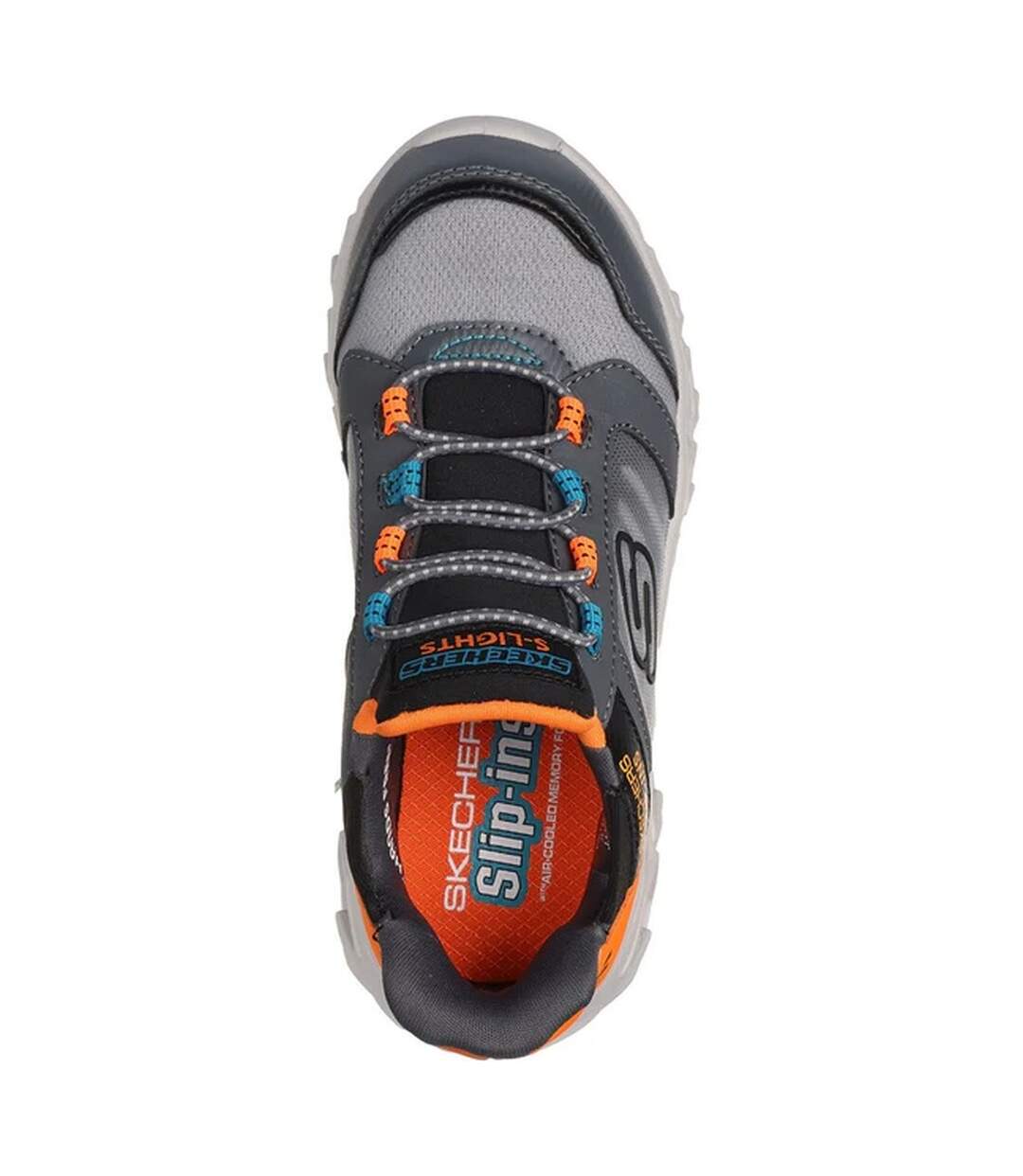 Baskets hypno-flash 2.0 odelux garçon charbon / orange Skechers-3