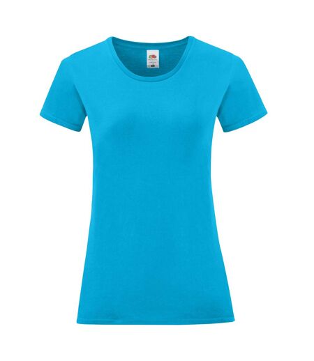 T-shirt Iconic Femme Azur Fruit Of The Loom