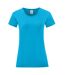 T-shirt Iconic Femme Azur Fruit Of The Loom-1