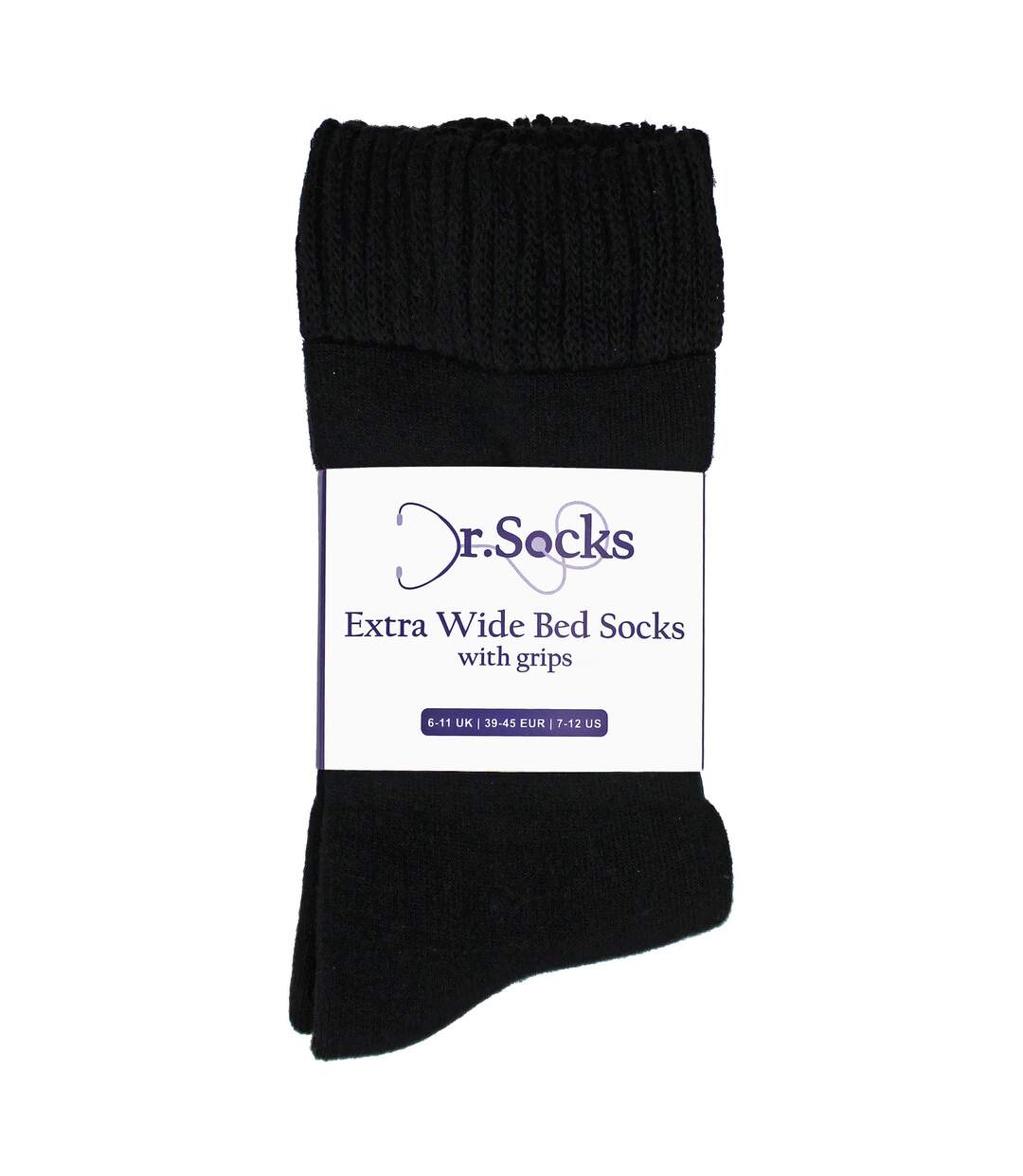 Mens Extra Wide Winter Bed Socks with Grips | Non Slip Thermal Sleep Socks-2