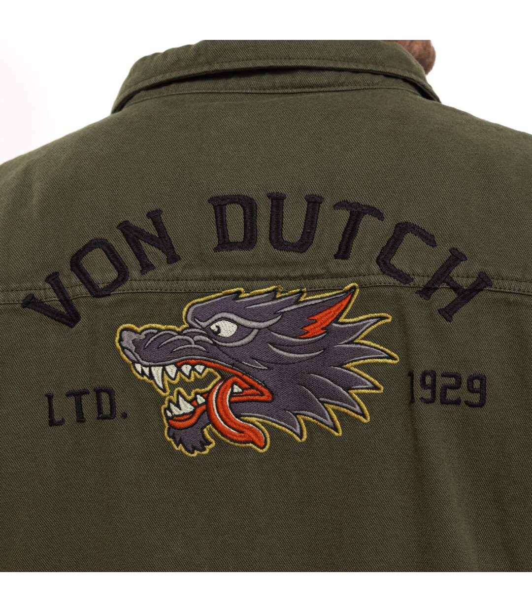 Sur-chemise homme en twill avec broderie Wall Vondutch-4