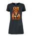 Womens/ladies prince of darkness ozzy osbourne t-shirt dress charcoal Amplified-1