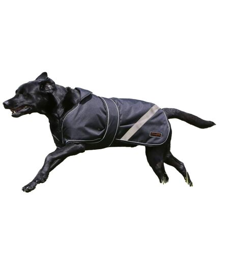 2 in 1 waterproof reflective dog coat 56cm black Firefoot