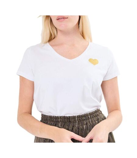 T-Shirt blanc femme pieces billy - l