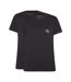 Lot de 2 t-shirt noir femme calvin klein jeans mono logo-1