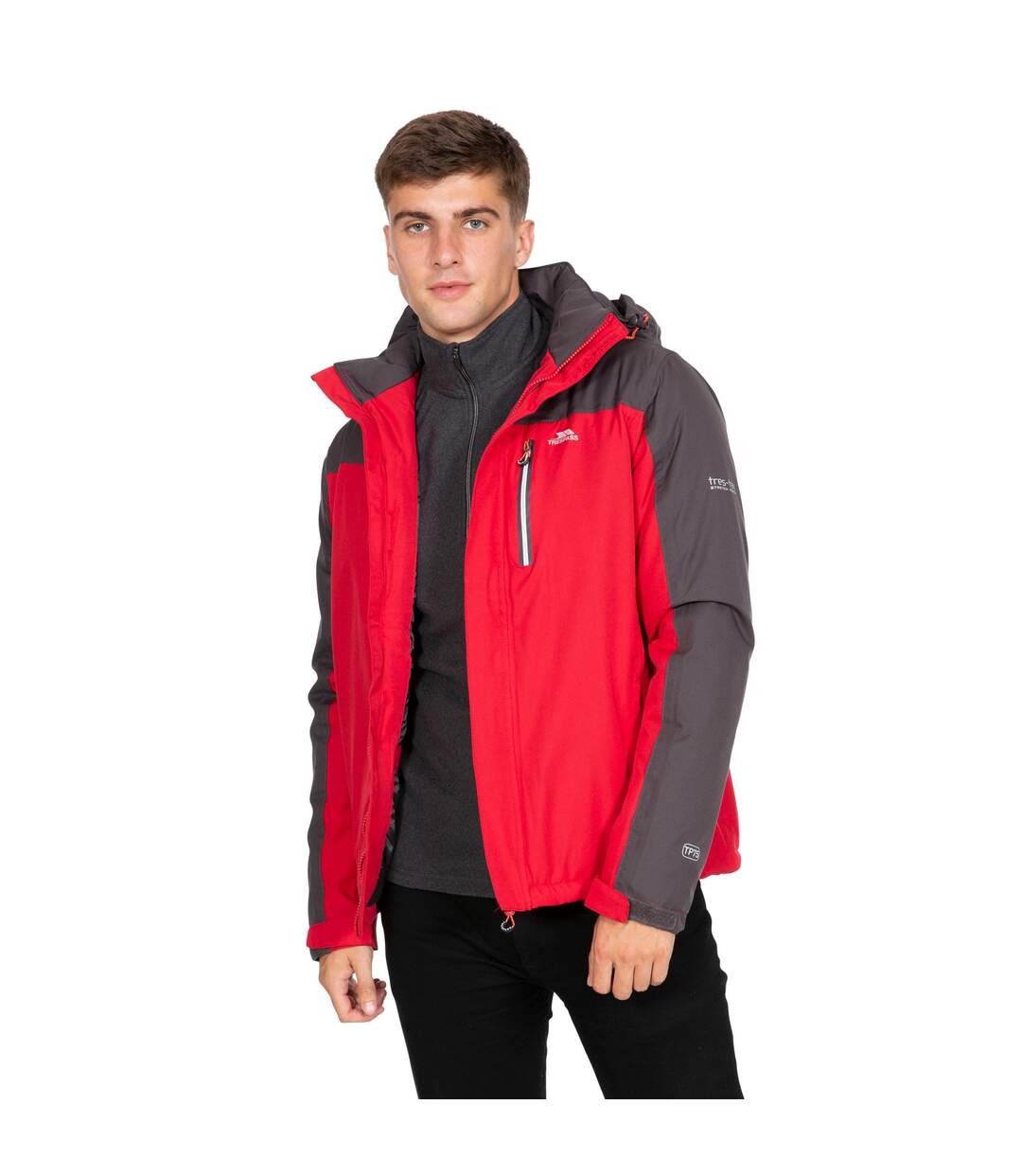 Trespass Mens Tolsford Waterproof Jacket (Red)