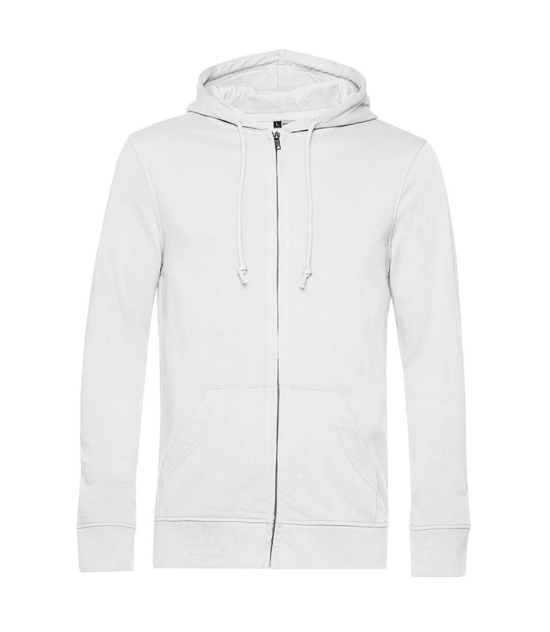 Veste à capuche organic homme blanc B&C-1