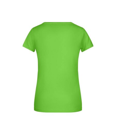 T-shirt Basic Femme Vert Citron James And Nicholson