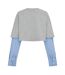 Haut Court Motif/style Superposé Worst B Teela Femme Gris WRSTBHVR-3