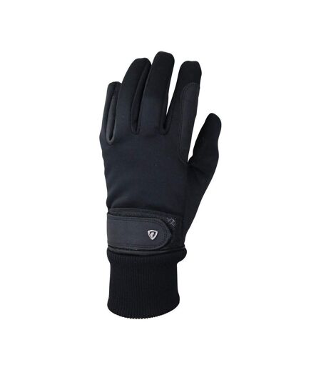 Unisex Adult Thinsulate Leather Bound Riding Gloves Black Hy