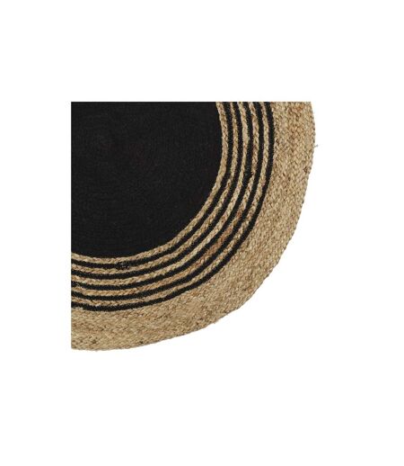 Tapis Rond Déco en Jute Limo 90cm Noir