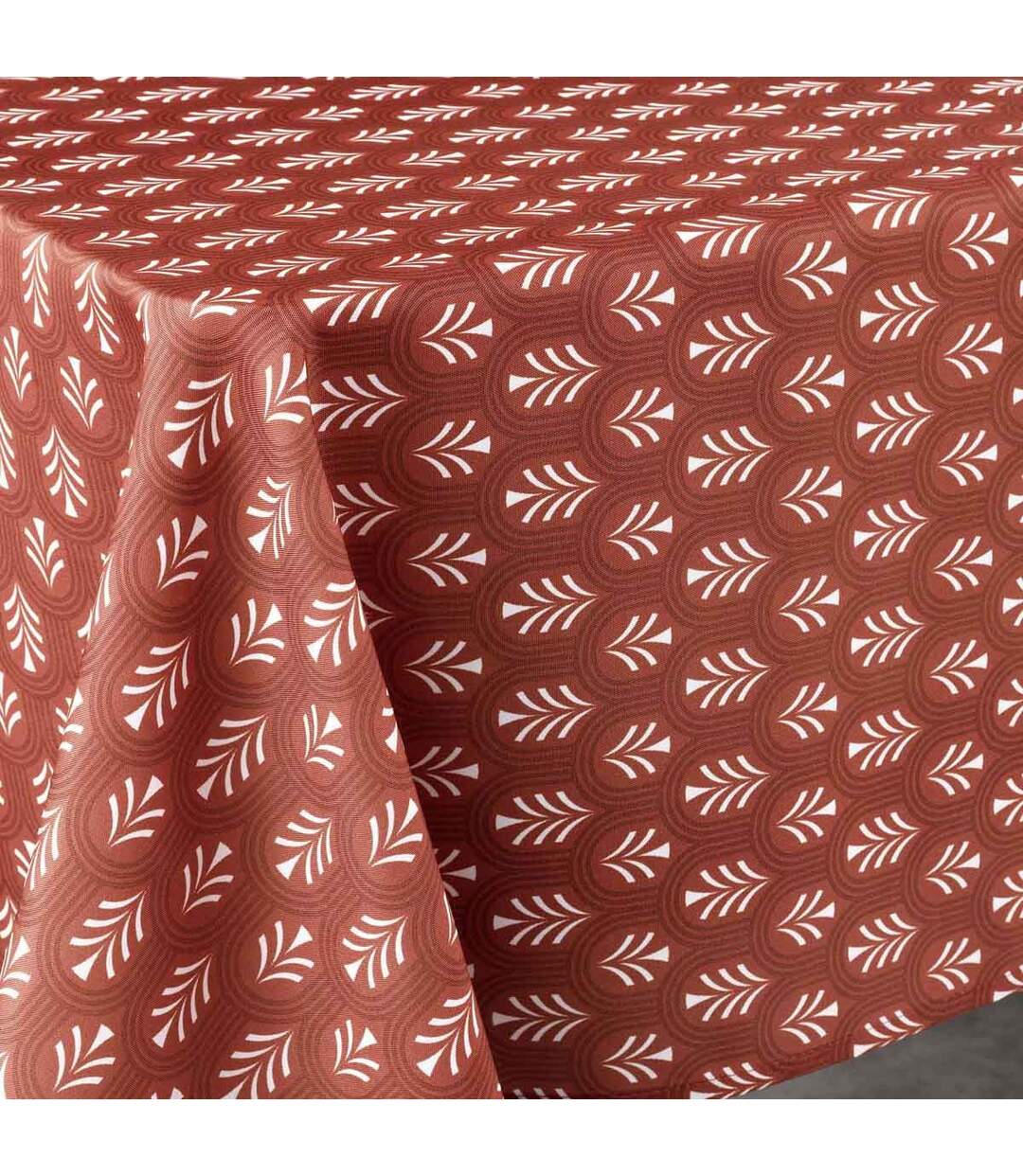 Nappe Imprimée Manuella 145x240cm Terracotta-2