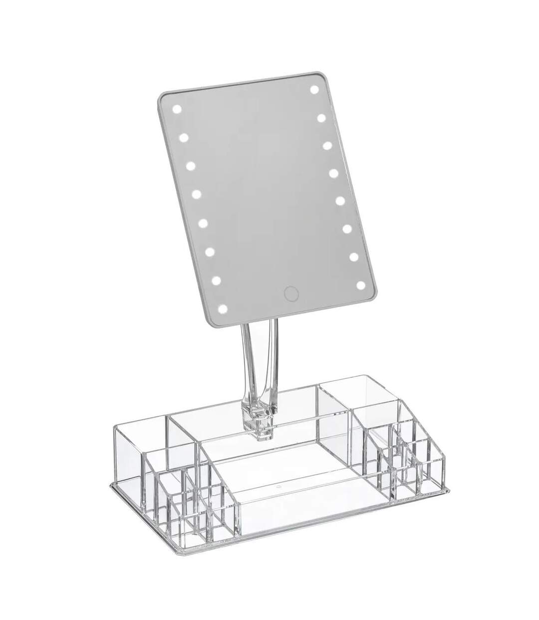 Organiseur Avec Miroir LED Selena 38cm Transparent-2
