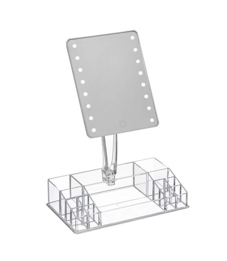 Organiseur Avec Miroir LED Selena 38cm Transparent