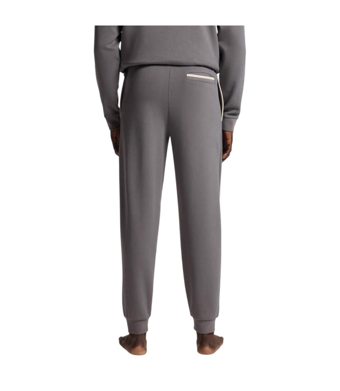 Mens Sense Patterned Slim Joggers Dark Grey Boss-3