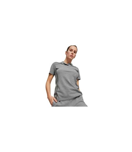 Womens/ladies Teamfinal Casuals Logo Polo Shirt Grey Puma