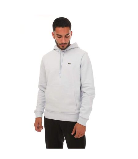 Mens Organic Cotton Hoodie Light Blue Lacoste