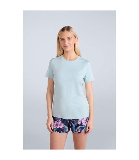 Womens/ladies latero hybrid swimming t-shirt light blue Animal