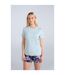 Womens/ladies latero hybrid swimming t-shirt light blue Animal-1