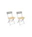 Lot de 2 Chaises Pliantes Bella Vita 81cm Taupe